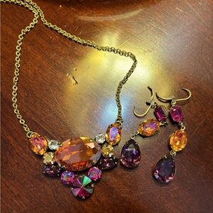 Crystal Necklace and Earrings